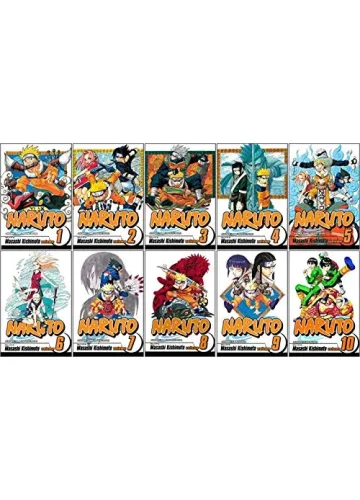Naruto Manga Set Vol 1-10 by Masashi Kishimoto