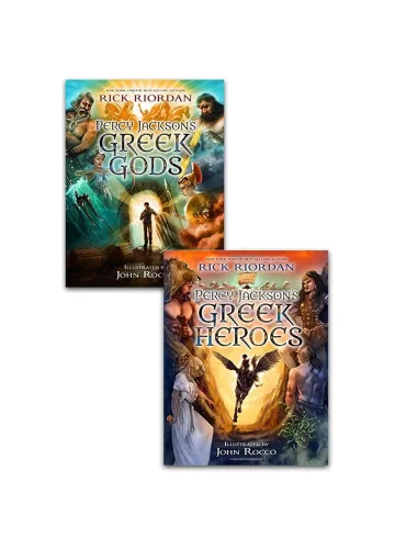 Percy Jackson and the Greek Gods & Percy Jackson and the Greek Heroes by Rick Riordan 2 Books Collection Set