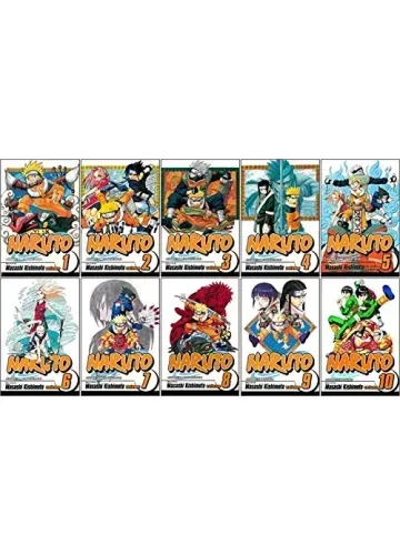 Naruto Manga Set Vol 1-10 by Masashi Kishimoto