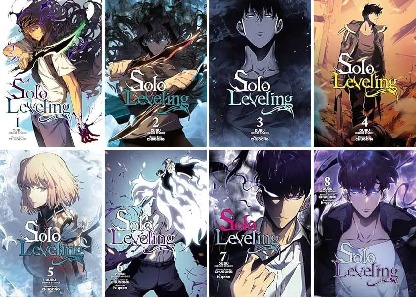 Solo Leveling Manga Series, Vol 1-8 Collection Books by Chugong