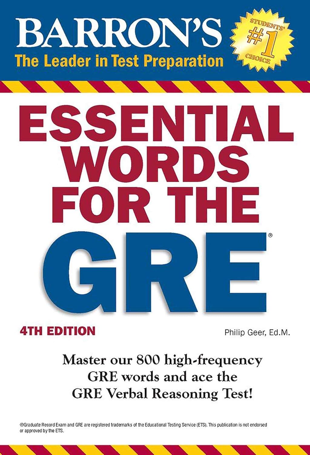 Essential Words for the GRE (Barron's Test Prep) by Philip Geer